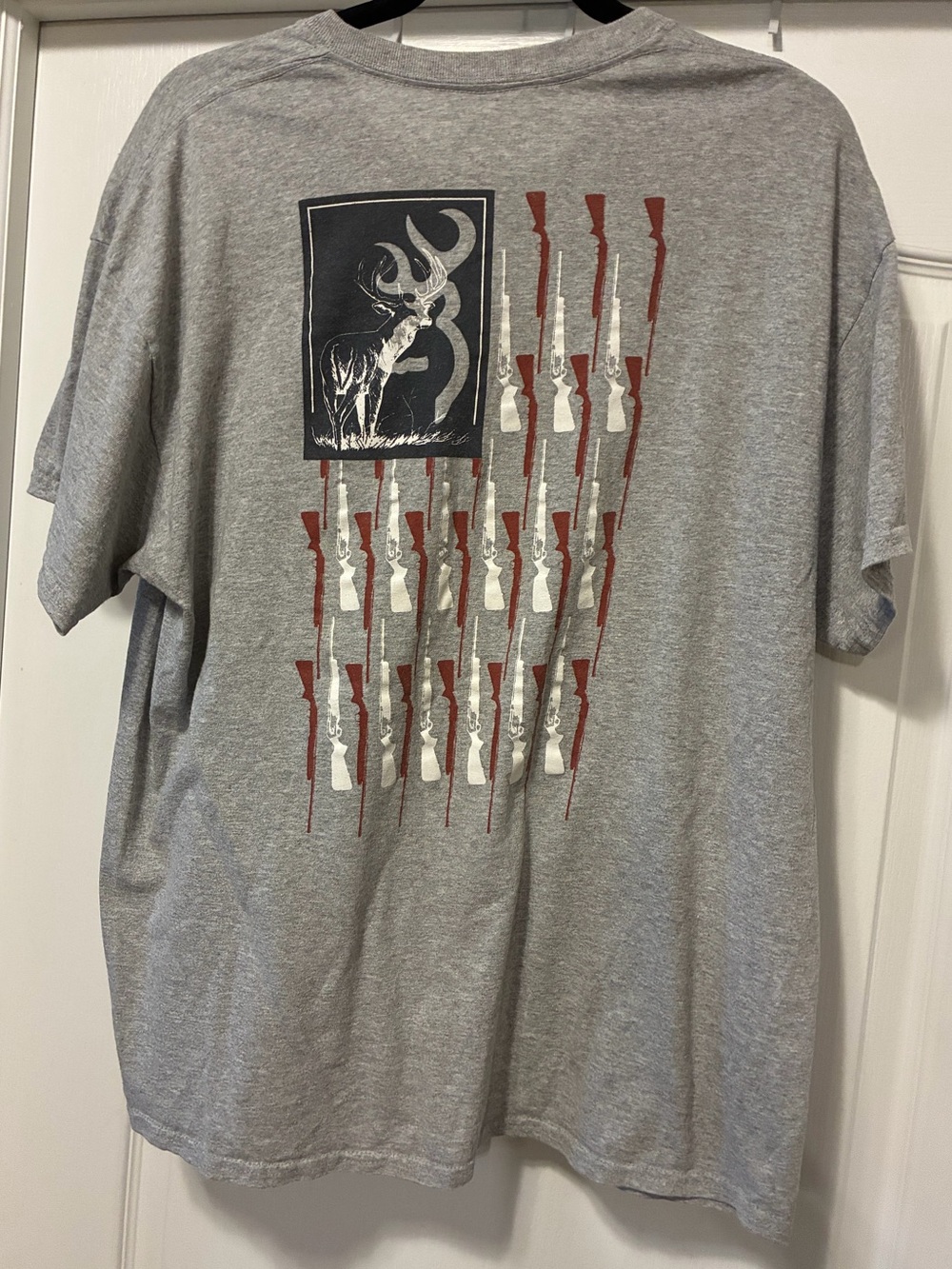 Browning ShortSleeves Adult XL Whitetail Rifle Flag Graphic